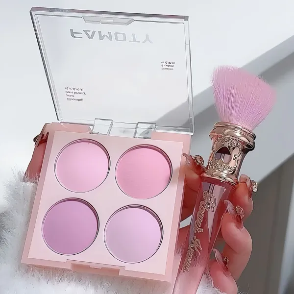 4 In 1 Face Grooming Pure Natural Facial Cheek Enhancer Waterproof Women Blush P