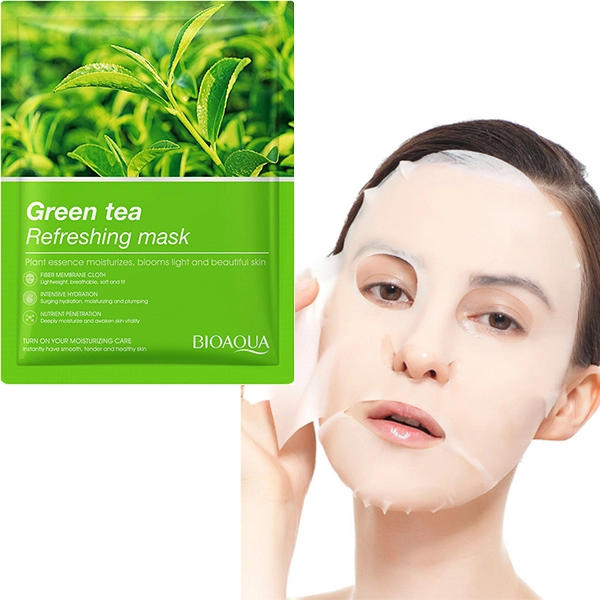 Green Tea Plant Essence Refreshing Face Mask Dry Skin Hydrating Moisturizing Ski