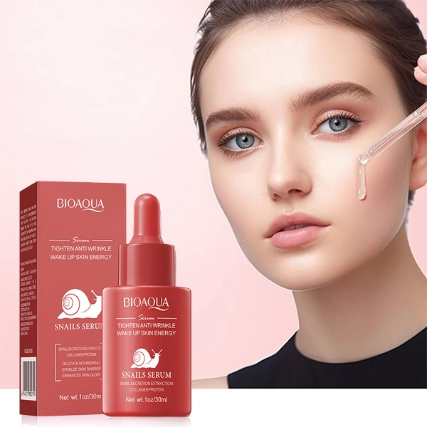 BIOAQUA Anti Wrinkle Skin Repair Snail Face Serum Enhance Glow Skin Nourishing S