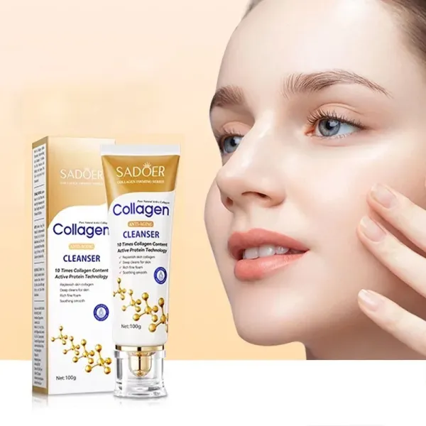 Collagen Firming Face Cleanser Whitening Facial Wash Anti-aging Anti Wrinkle Dee