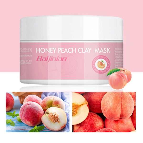 Washable Cleansing Smooth Gentle On Skin Film Peel Off Face Peach Clay Mask For