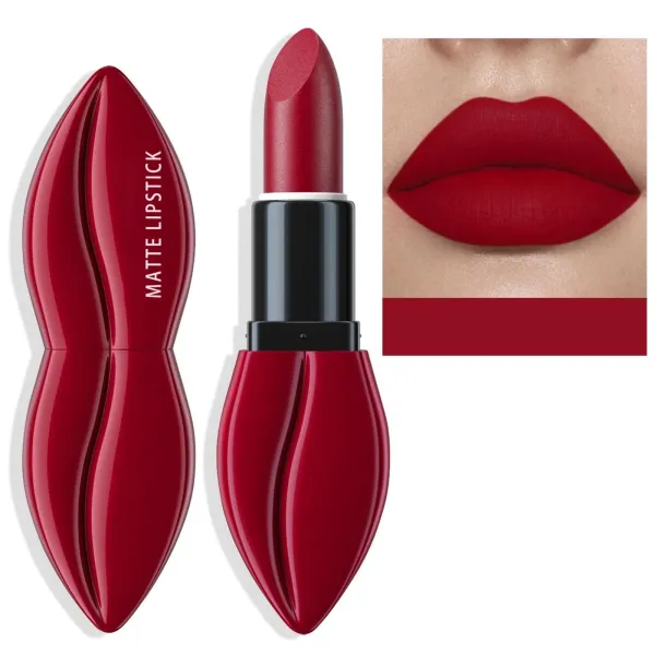 Luxurious Water Resistant Lipstick Long Lasting Highly Pigmented Matte Lip Color