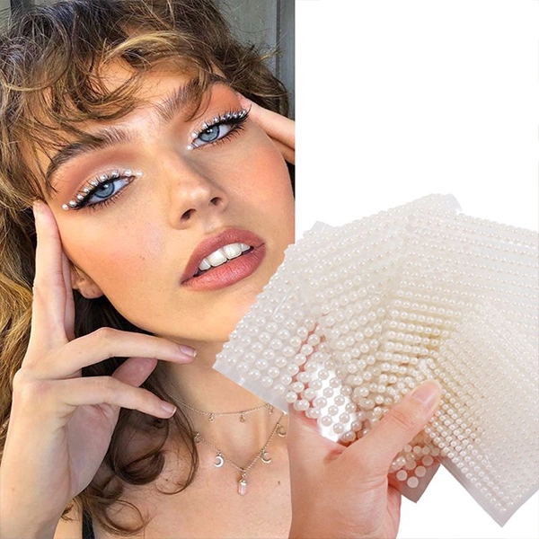 Shimmering Pearl Makeup Stickers - Skin-Friendly DIY Face & Nail Art (646pcs)