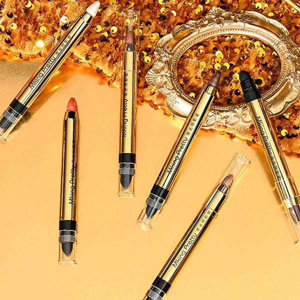 Non-Smudged Double-Sid Eyeshadow Water Resistant Glitter Contouring Eye Stick Sh