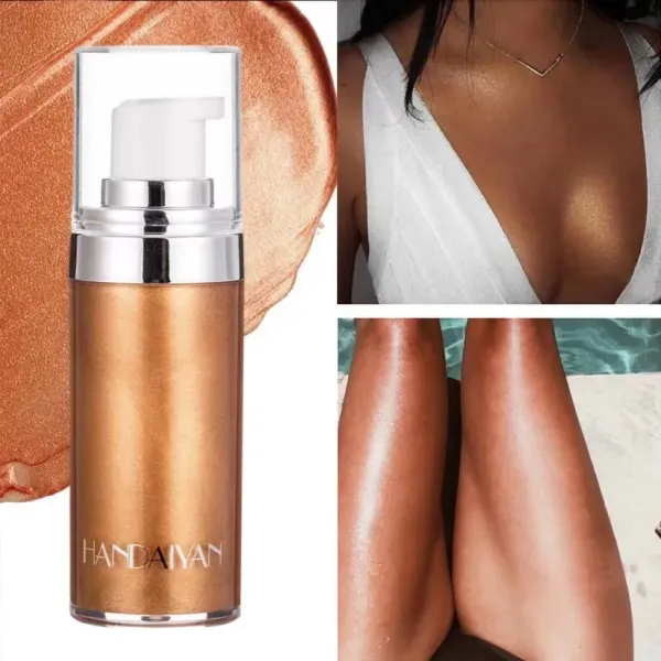 Golden Glow Waterproof Shimmer Body Cream Women Face Makeup Body Highlighter