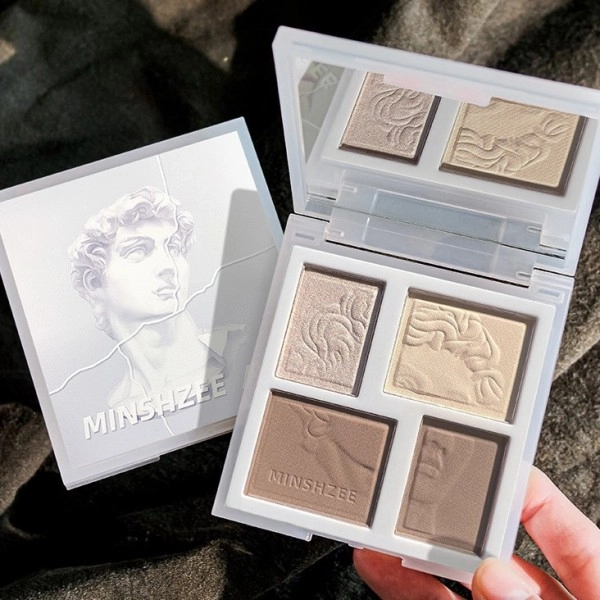 4 in 1 contouring palette, blush, concealer, eye shadow, nose shadow, waterproof