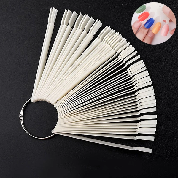 50pcs Artificial Nail Polish Boards & Durable Display Sticks