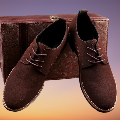 Luxury Men Formal Shoes Lace-Up PU Loafers Soft Sole Pointed Toe