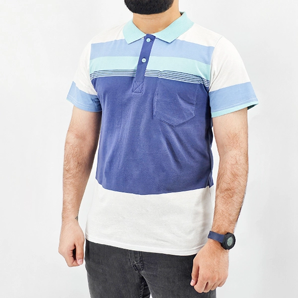 Green Striped Polo Shirt - Men's Summer Fashion