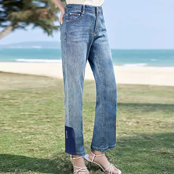 Stylish High Waist Wide Leg Blue Jeans - Perfect for any Occasion