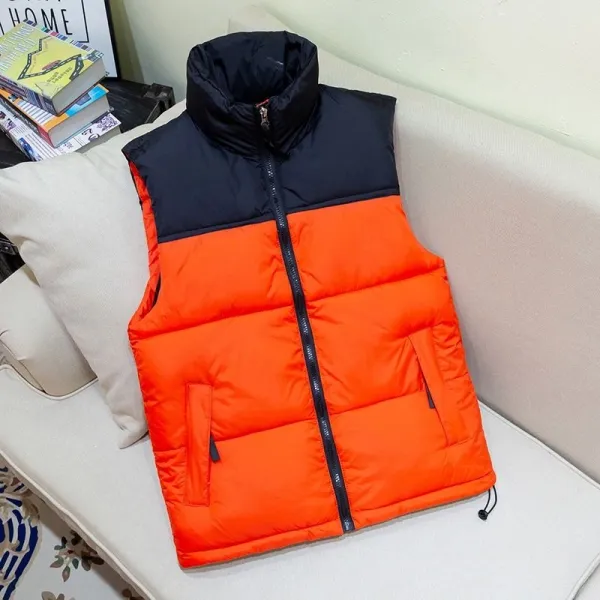 Men's Sleeveless Quilted Winter Jacket Dual Tone Zipper Design