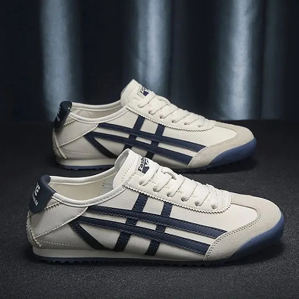 Colorful Stripes Pattern Men Flat Shoes Lace Up Soft Bottom Fashion Casual Party