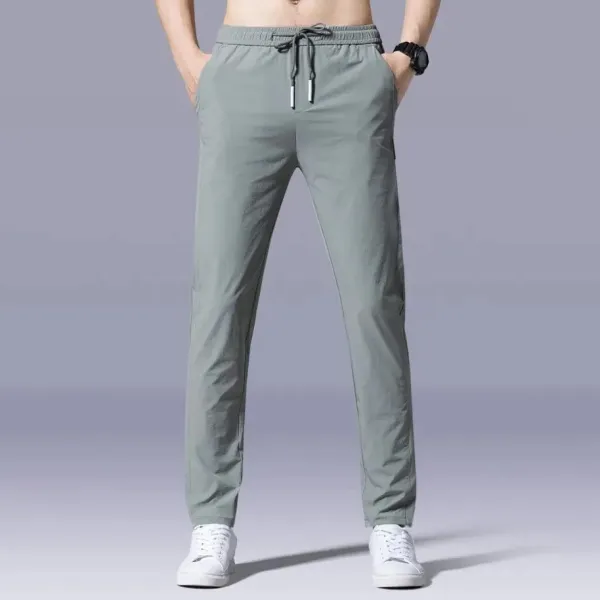 Solid Color Men Fashionable Sports Trouser, Comfortable Running Gym Thin Pants
