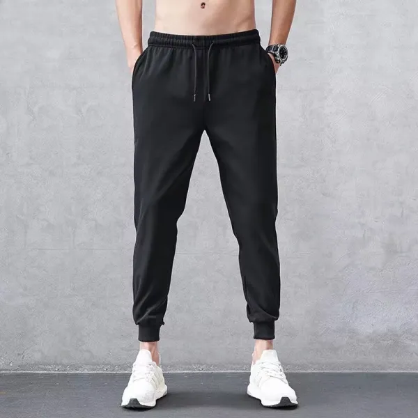 Solid Color Drawstring Closure Men Sports Trouser With Double Side pocket, Comfo