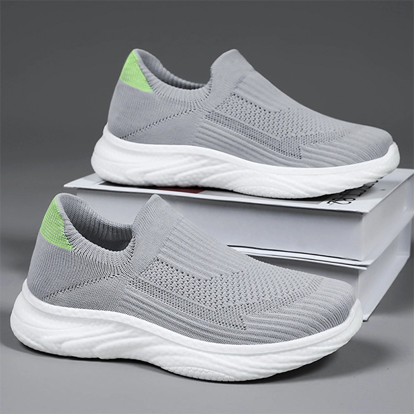 Mesh Breathable Slip-On Wear Resistant Almond Toe Lightweight Men Walking Flat F