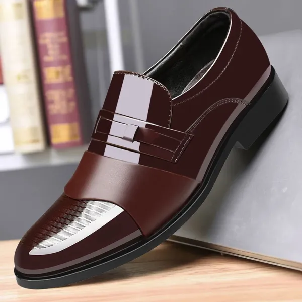 Premium Synthetic Leather Formal Boots for Men - Lightweight & Glossy