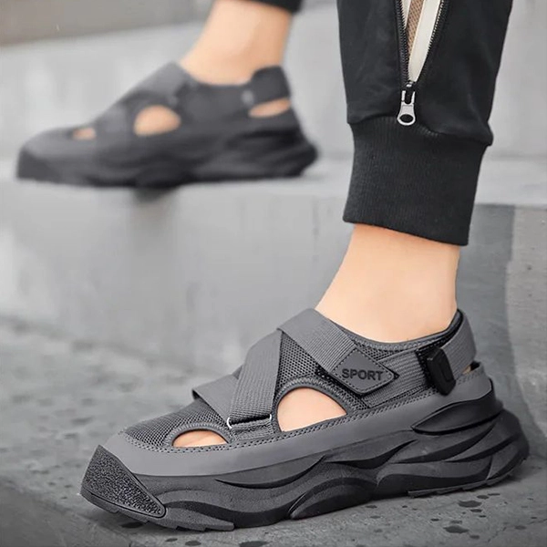 Light Weight Stylish Velcro Closure Men Sandal Shoes Thick Bottom Casual Outdoor