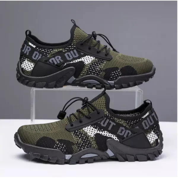Breathable Mesh Lace Closure Anti-Slip Lightweight Outdoor Sports Shoes Men Hiki