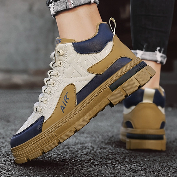 Trendy Design Fashion Wear Men Sneakers Lace Up Thick Bottom Round Toe Casual Ou