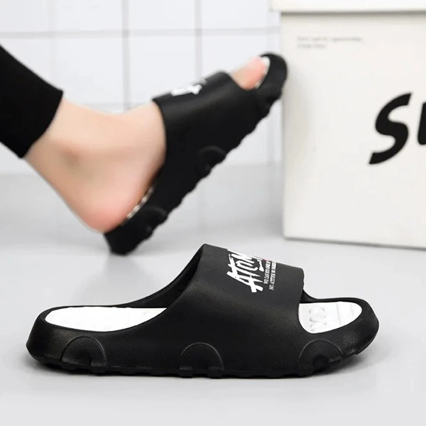 Letter Print Anti-Slip EVA Lightweight Soft Sole Bathroom Outdoor Men Casual Wea