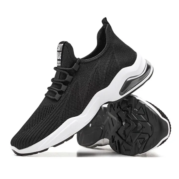 Men Trendy Air Cushion Sports Shoes, Comfortable Breathable Running Sneaker For