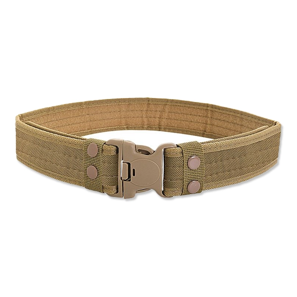 Khaki Tactical Belt for Men with Heavy Duty Buckle - Outdoor Travel Hunting Hiki