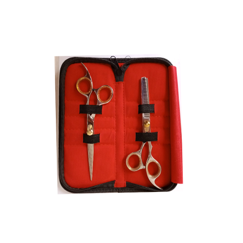 Men's Hair Trimming Scissors  Set In Silver/Gold Colour