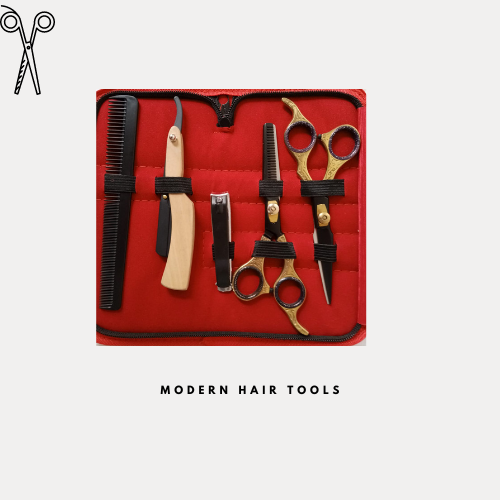 Modren Barber Kit In 5 Pcs Black/Golder Combination