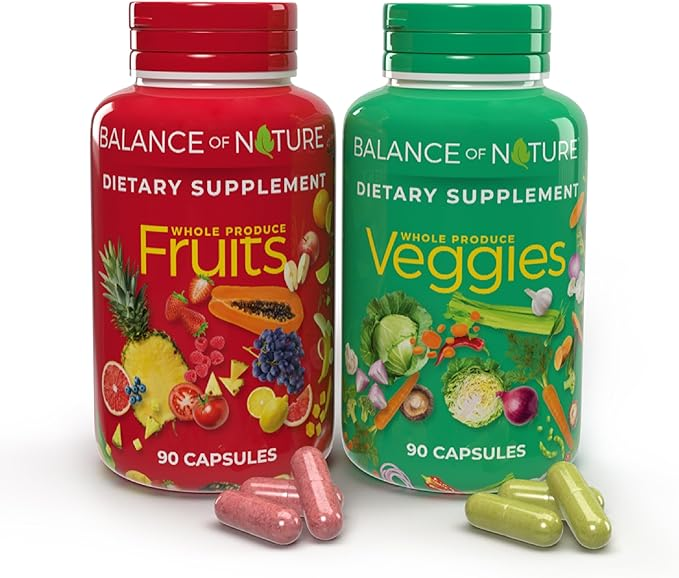 Balance of Nature Fruits and Veggies - Whole Food Supplement with Superfood for