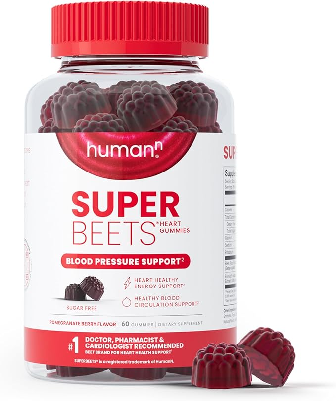 humanN SuperBeets Sugar-Free Nitric Oxide Circulation Gummies - Blood Pressure S