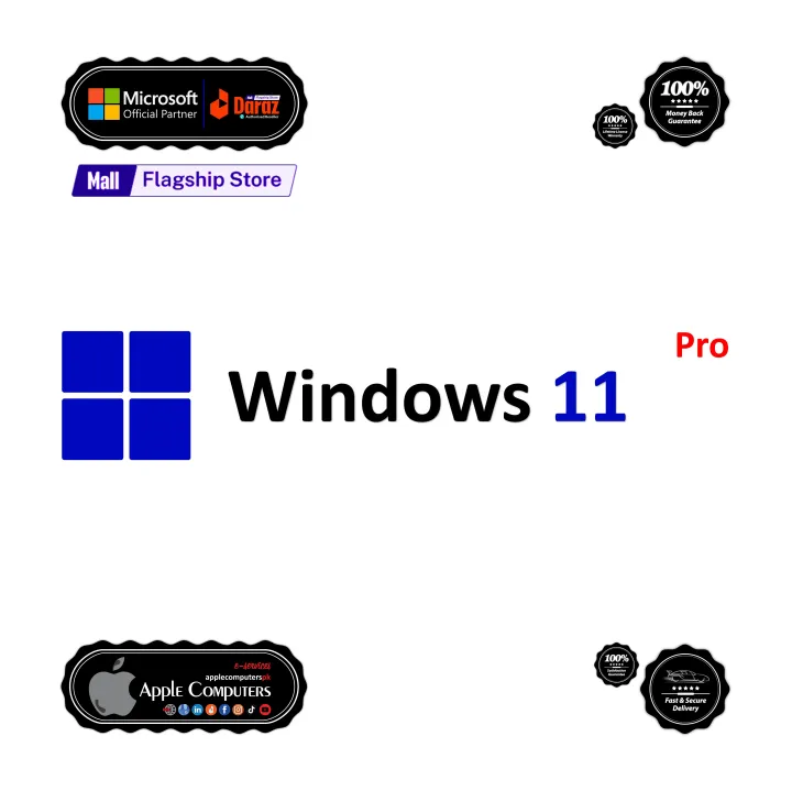 Microsoft Windows 11 Pro - Global-M KEY - 1 KEY for 5 Devices - Genuine Licensed