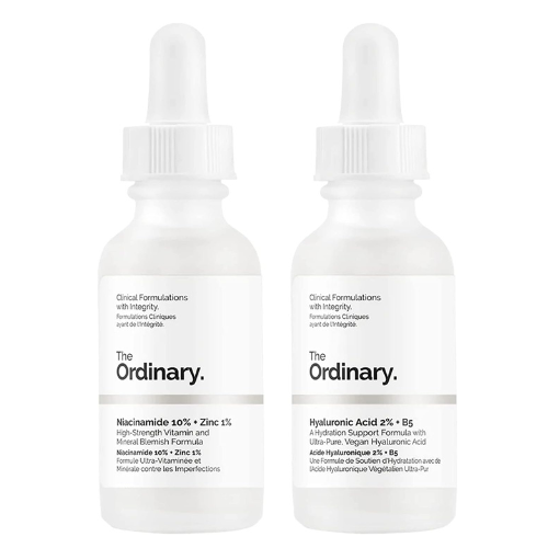 The Ordinary Hyaluronic Acid with 2% + B5 (30ml) and The Ordinary Niacinamide 10