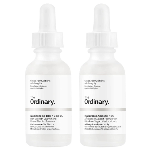 The Ordinary Hyaluronic Acid with 2% + B5 (30ml) and The Ordinary Niacinamide 10