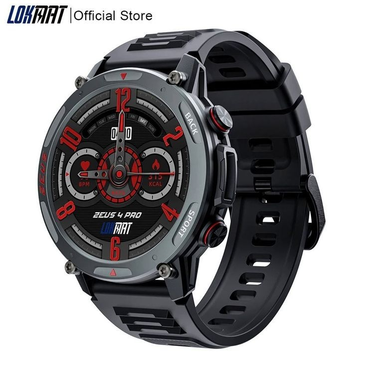 LOKMAT ZEUS 5 PRO 1.54 inch Power Metallurgy 5ATM Heart Rate Blood Oxygen hart