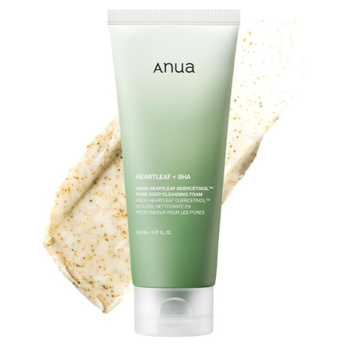 ANUA Heartleaf Quercetinol Pore Deep Cleansing Foam, Facial Cleanser, for Double