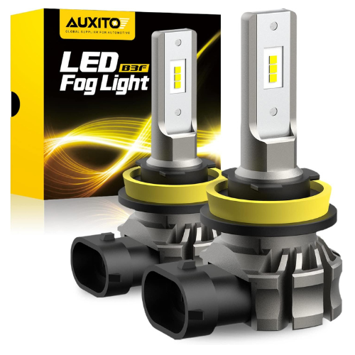 AUXITO H11/H8/H16 LED Fog Light Bulbs or DRL, 6000 Lumens 6500K -White Light (Pa