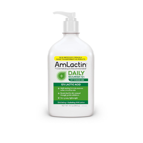AmLactin Daily Nourish 12% - 14.1 oz Body Lotion with 12% Lactic Acid - Exfoliat