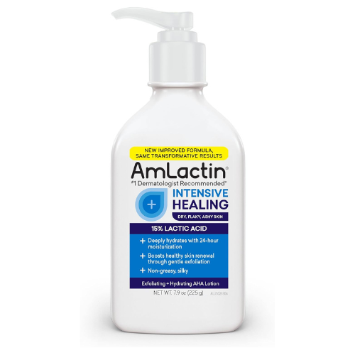 AmLactin Rapid Relief Restoring Body Lotion for Dry Skin – 7.9 oz Pump Bottle – 