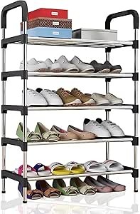 5 Tier Metal Freestanding Shoe Rack