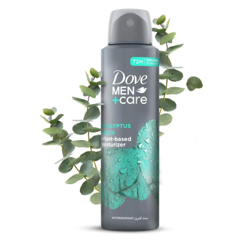 Dove MEN + CARE Men+Care Antiperspirant Deodorant Spray, Eucalyptus & Birch, Pla