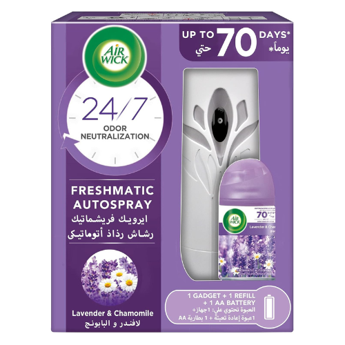Air wick Air Freshener Freshmatic Auto Spray Lavender & Chamomile Gadget and 1 R