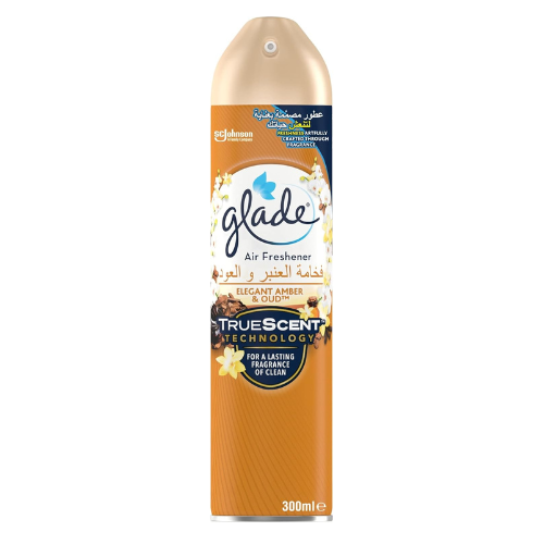 Glade Aerosol Elegant Amber & Oud Air Freshener, Refresh Every Room In Your Home