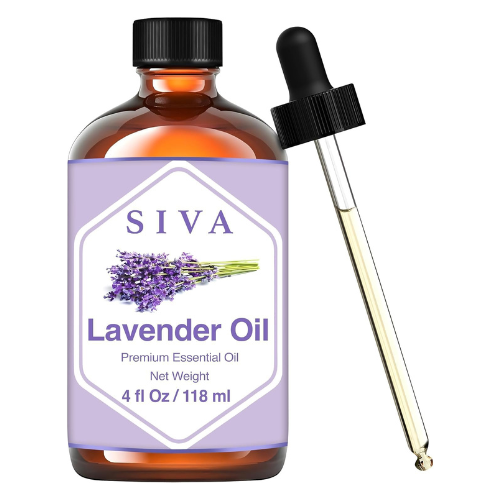 SIVA Lavender Oil 4 fl oz – 100% Natural Essential Oil with Dropper – For Diffus