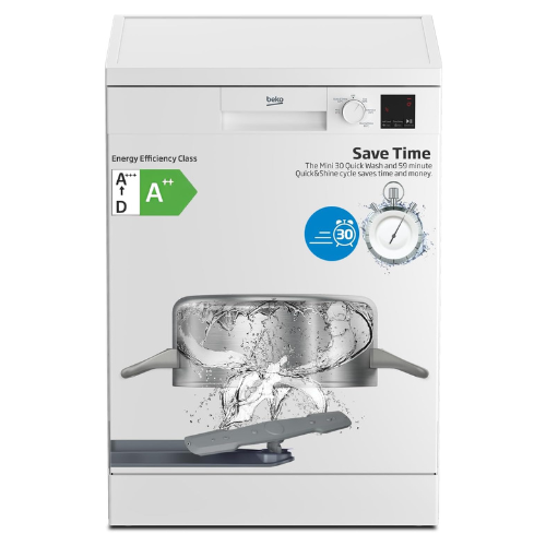 Beko Freestanding Dishwasher 13 Place Settings, 5 Programs, 2 Racks, A++ Energy