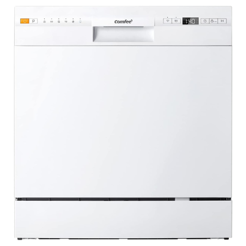 COMFEE' Dishwasher 8 Place Settings with 7 Programs, Super Quiet and Quick, LED 