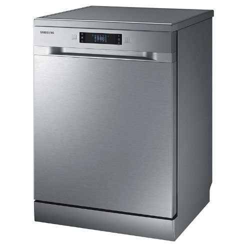 Samsung 7 programmes 14 place settings Free standing Dishwasher, Silver - DW60M6