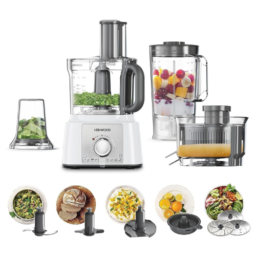 Kenwood Food Processor 1000W Multi-Functional With 3 Stainless Steel Disks, Blen