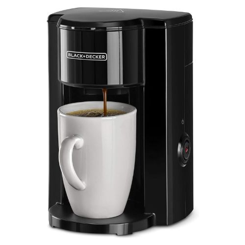 BLACK+DECKER Coffee Maker, 350W, 125ml Water Tank, Compact One-Cup Coffee Machin