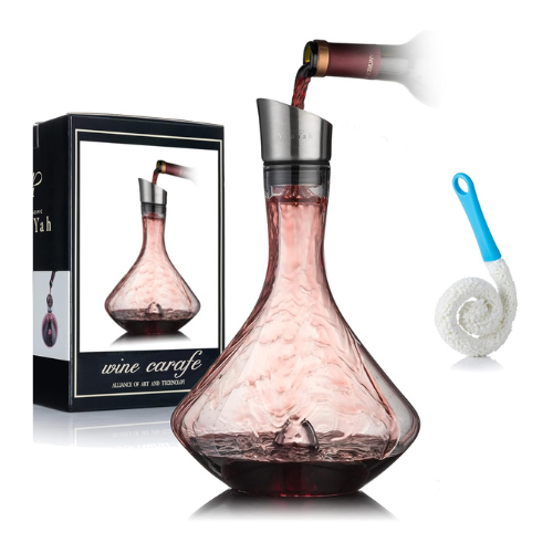 NEW PACIFIC YOUYAH Red Wine Carafe Wine Decanter With Built-in-Aerator, Stainles