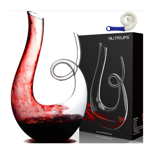 NUTRIUPS Wine Decanter, Red Wine Carafe, Lead-Free Crystal Wine Carafe, Wine Dec